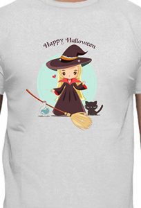 camiseta bruja halloween niños