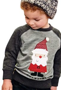 camisetas infantiles de navidad con motivo de santa clausniños