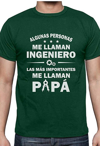 camiseta para padre y mamas verde