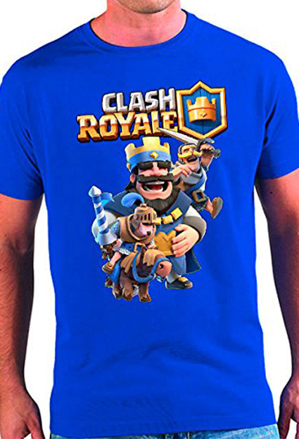 camisetas infantiles de juegos clash royale azul