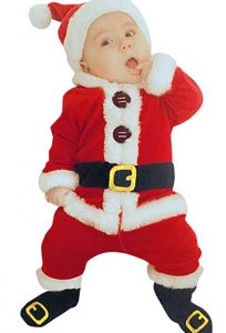 traje infantil de navidad de papa noel bebe y niños