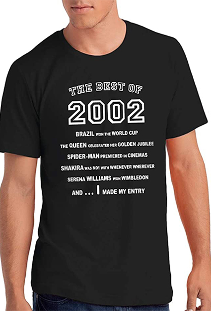 camisetas de cumpleaños 2002