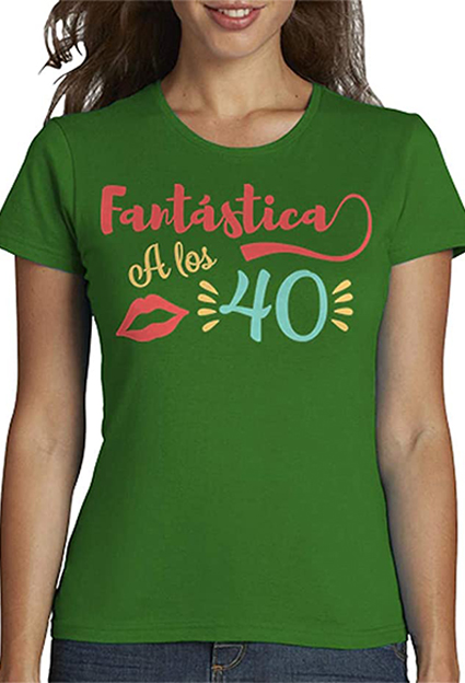 camisetas de cumpleaños 40 verde