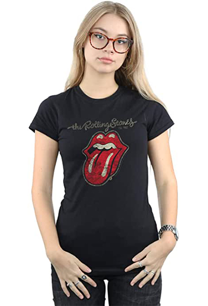 Camiseta  rock the rolling stones chica