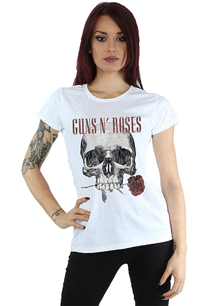 camiseta rock guns roses chica