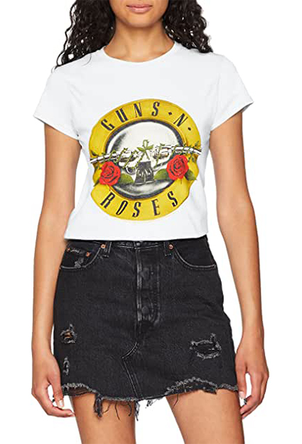 camisetas rock guns roses chica