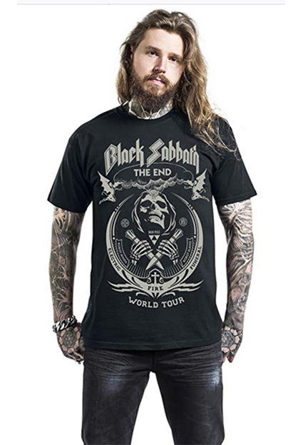 camisetas metal black sabbath chico