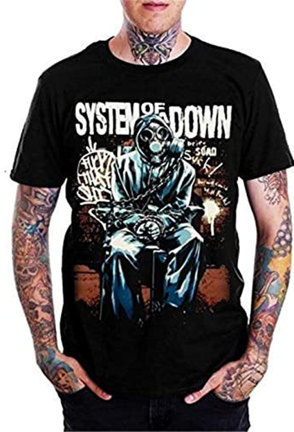 camisetas metal system of a down chica