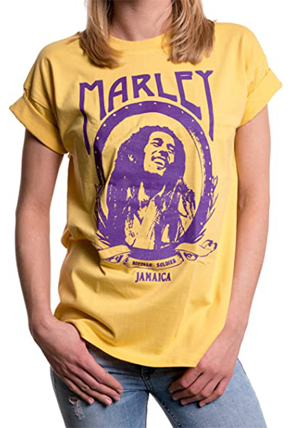 Camisetas de  Reggae bob Marley chica
