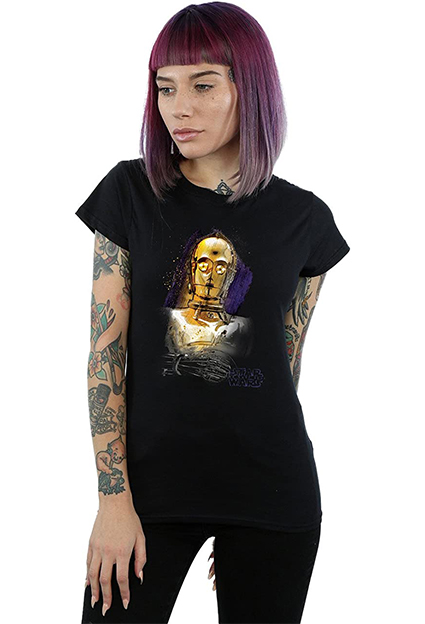camisetas de peliculas y series Star wars c3po copia