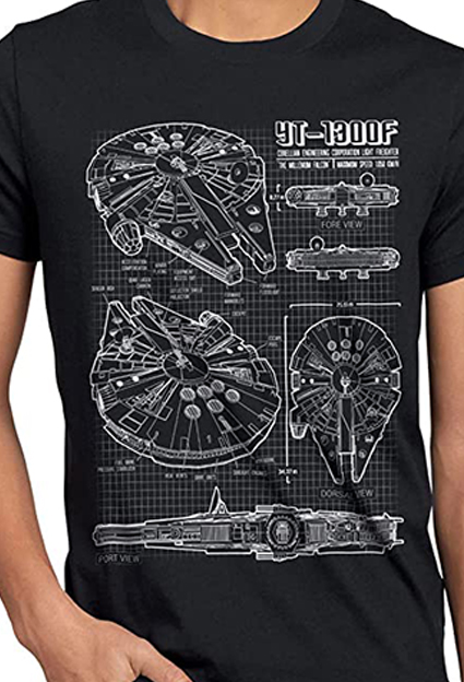 camisetas de peliculas y series Star wars halcon copia