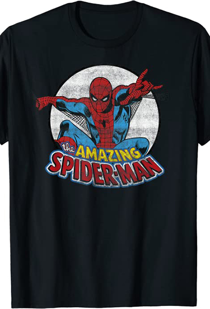 camisetas de peliculas y series vengadores spiderman retro