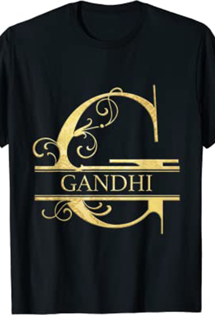 camiseta de personaje famosos gandhi logo