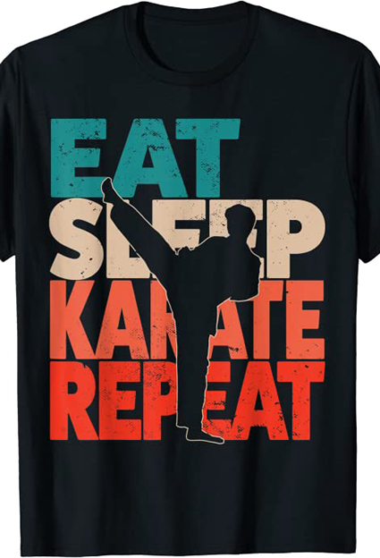 camiseta karate repeat