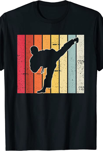 camiseta de artes marciales kick boxing patada