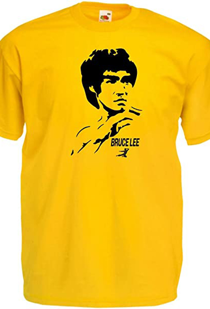 camiseta kung fu bruce lee yellow