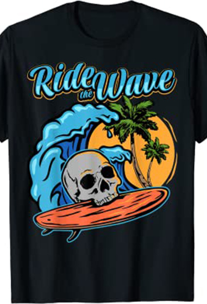 camisetas deportes acuaticos surf skull
