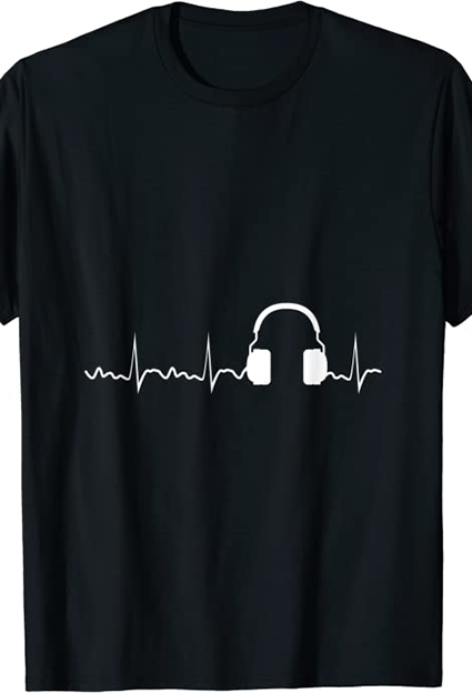 camisetas de musica electronica cascos