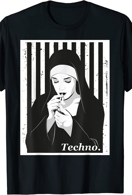 camisetas de musica electronica techno church