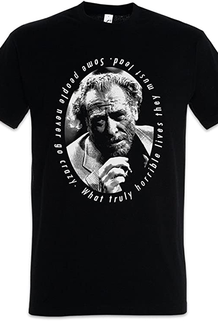 camisetas de personajes famosos charles bukowski