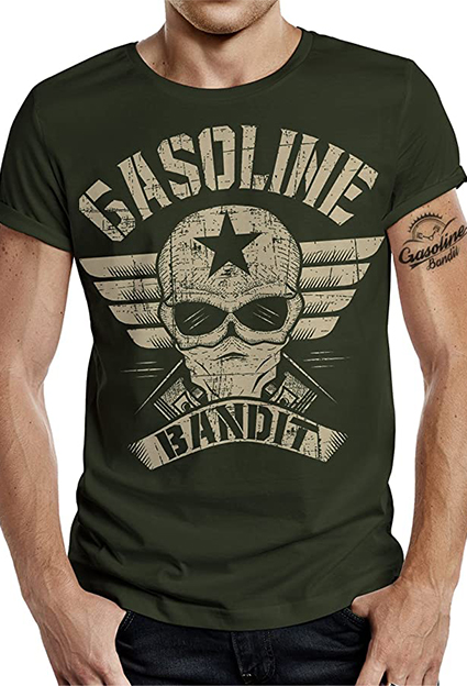 camiseta de coche moto gasoline