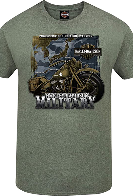 camiseta de motos harley military