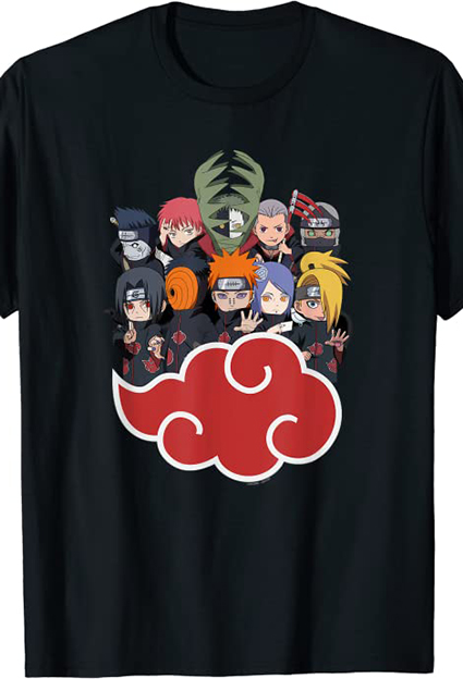 camisetas de dibujos animados naruto family