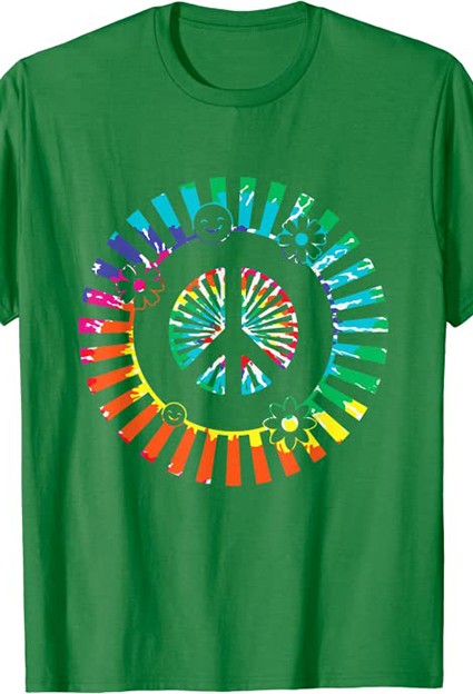 camiseta hippie green