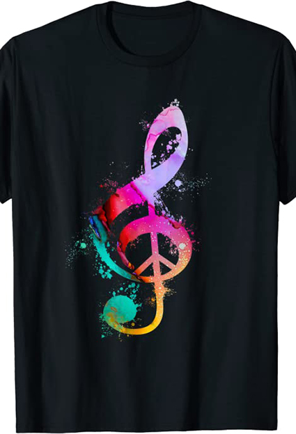 camiseta estilo hippie music