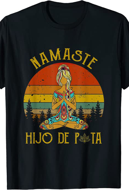 camiseta hippie namaste