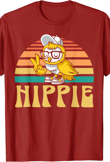 camiseta de estilo hippie red