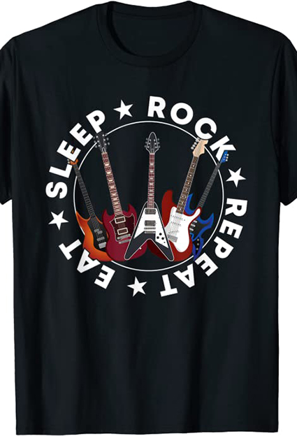 camisetas rock repeat