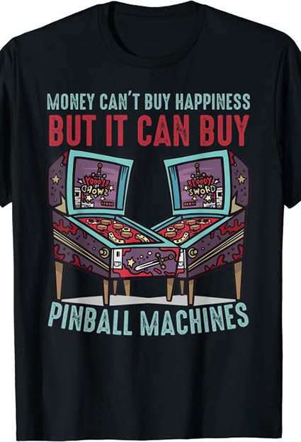 camisetas de juegos pinball