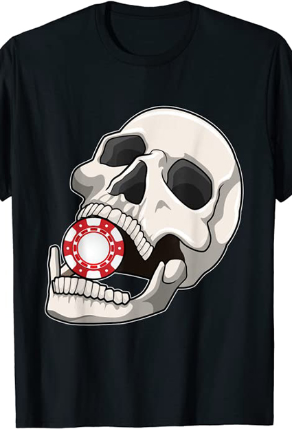camisetas de juegos poker skull
